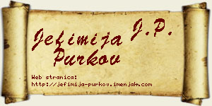 Jefimija Purkov vizit kartica
